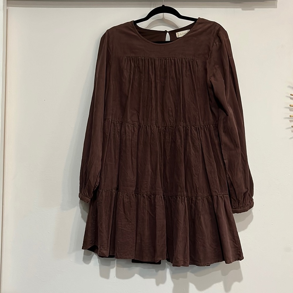 Womens size medium brown long sleeve Altar’d State dress!